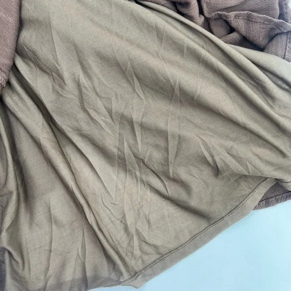 Entro Brown Boho Bell Sleeve Mini Dress or Tunic Shirt Size L Large - Picture 11 of 11